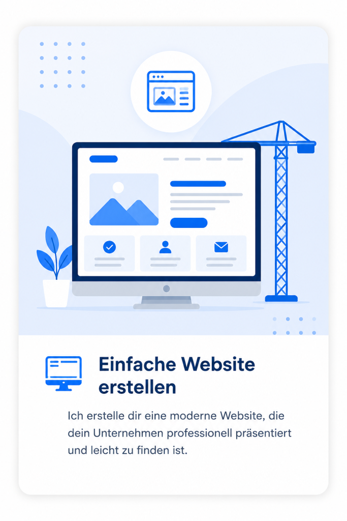 Einfache Website Erstellung für kleine Unternehmen